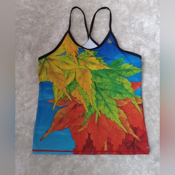 Women's INKBURN Fall Leaf Run Tank, Size XL - Picture 1 of 3